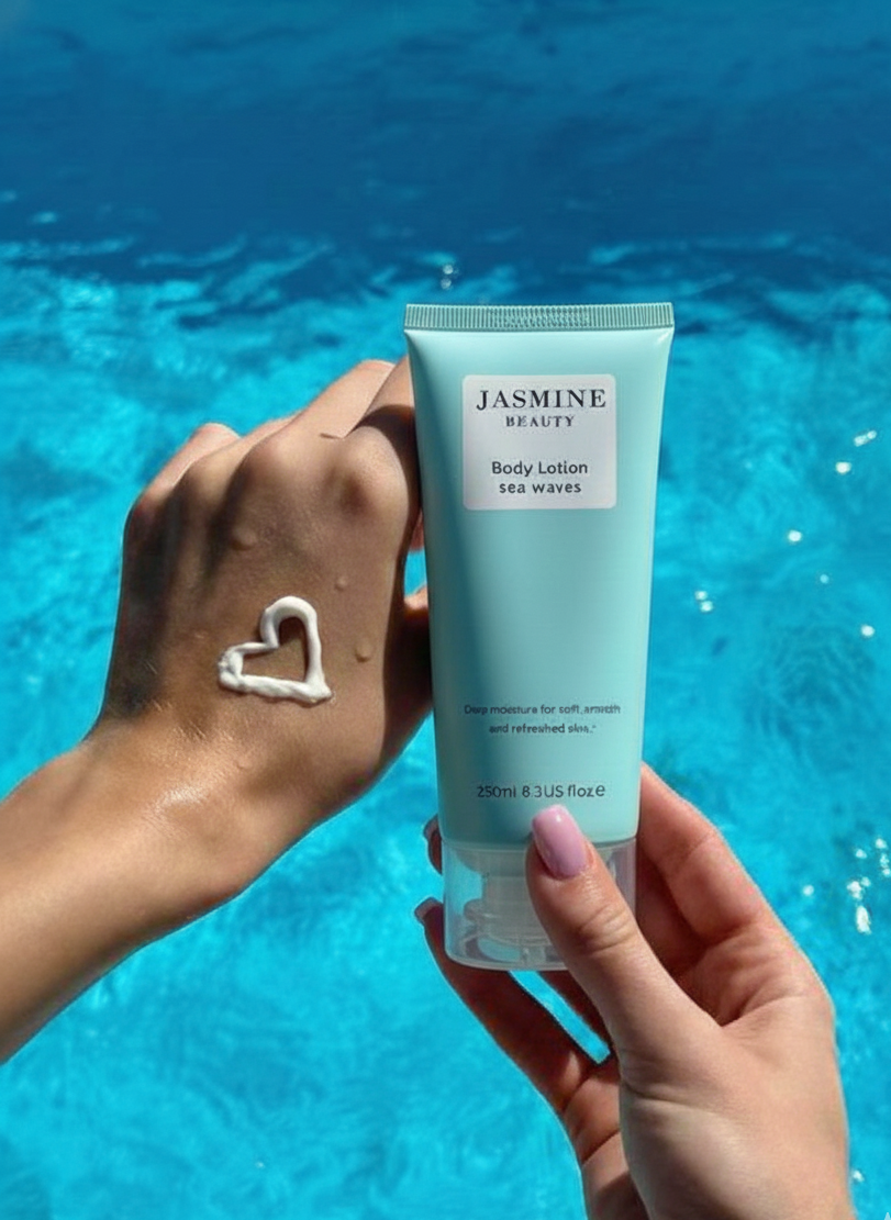 Body lotion sea waves